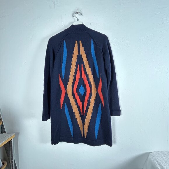 Pendleton Womens Petite Small Merino Wool Knit Duster Cardigan Sweater Button Up - Picture 2 of 7